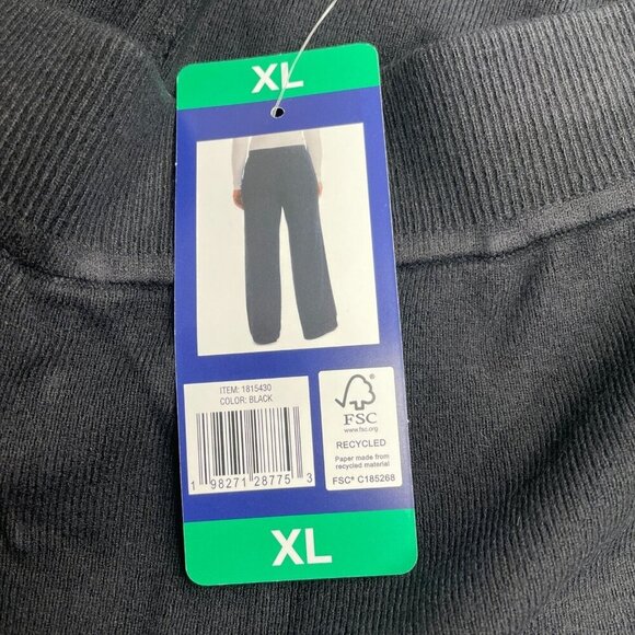 NEW Splendid Women's XL Black Wide-Leg Lounge Knit Pants Viscose Blend - Picture 8 of 11